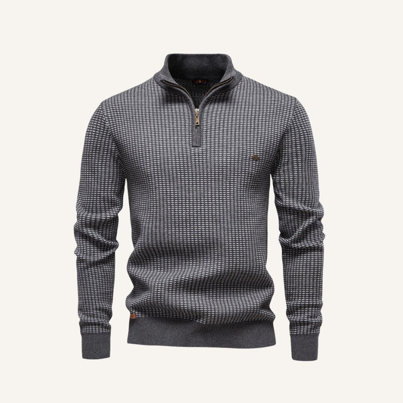 Quarter-Zip Sweater Heritage Weave