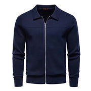 Vento Men's Zip-Up Cardigan – Smart Casual Knit Sweater