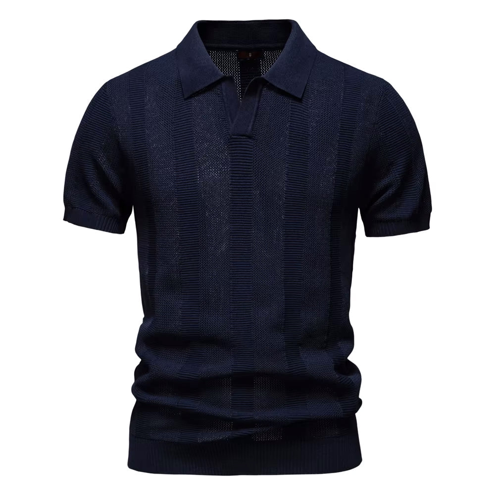 Verona Forte Men's Mesh Polo Shirt – Breathable Slim Fit