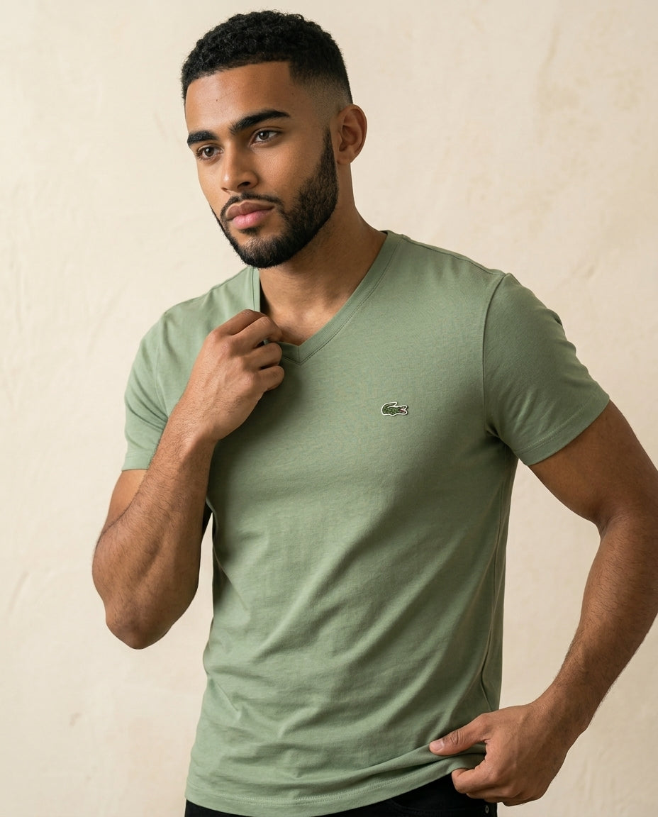 LC Refined V-Neck Cotton Tee