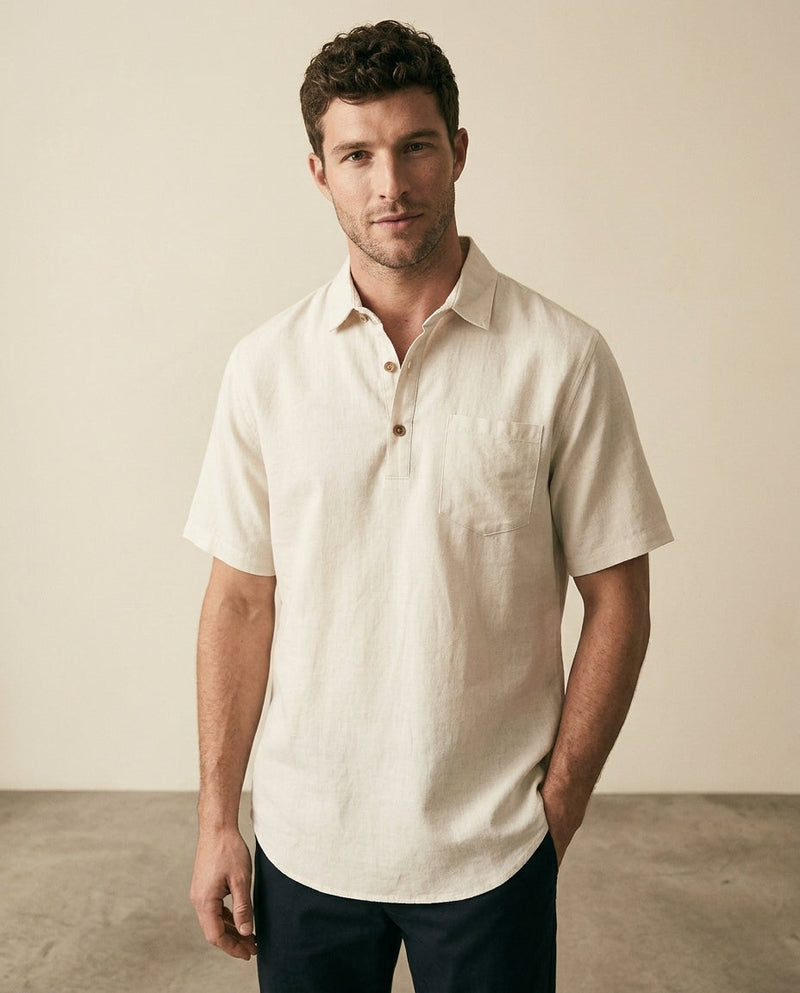 CB Refined Linen Resort Polo
