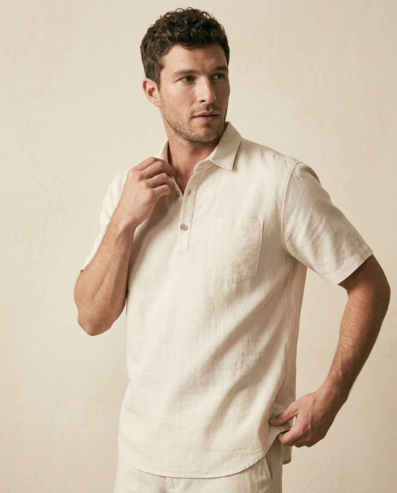 CB Refined Linen Resort Polo