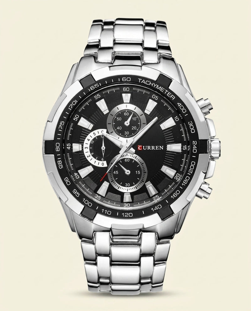 PD Classic Black Steel Watch