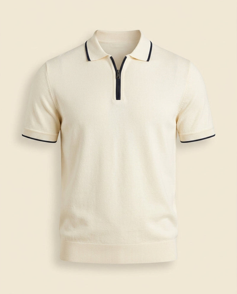 RL Prestige Zip-Neck Knit Polo