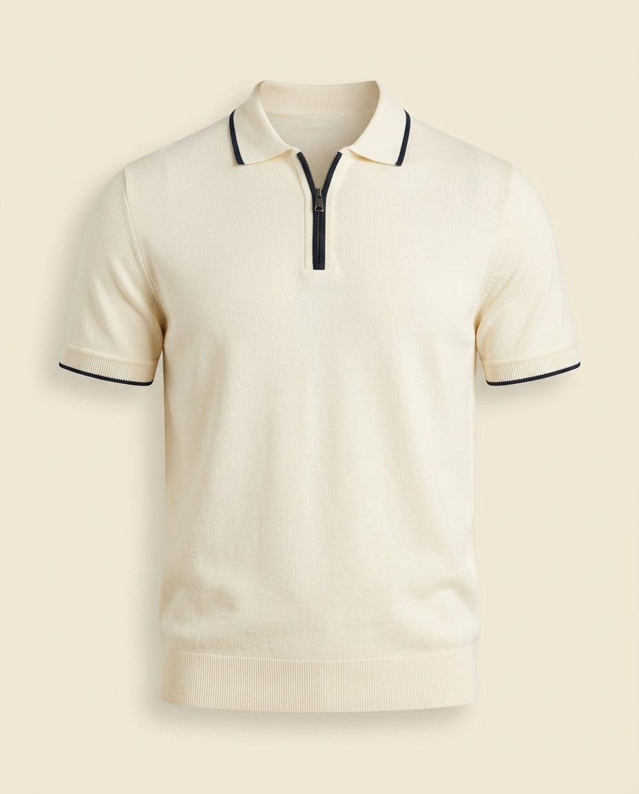 RL Prestige Zip-Neck Knit Polo