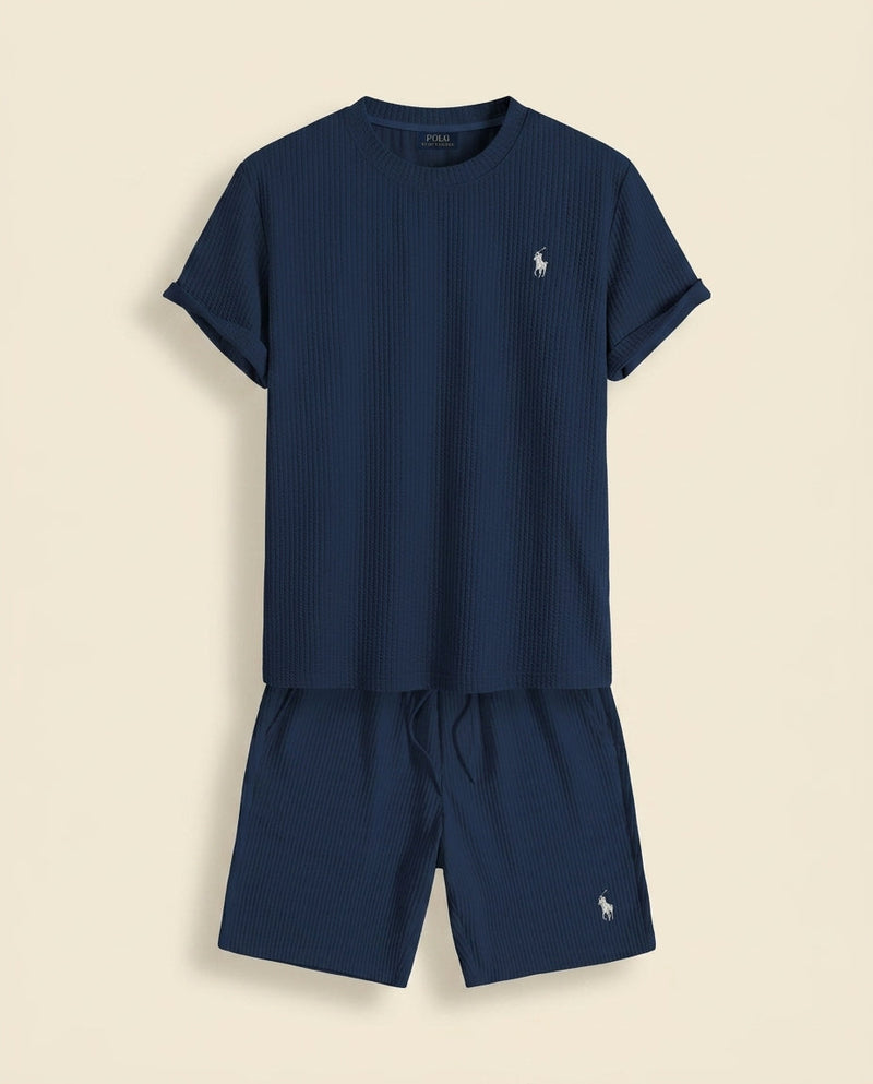 RL Prestige Waffle Tee & Shorts Set