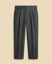 Herringbone Pleated Trouser