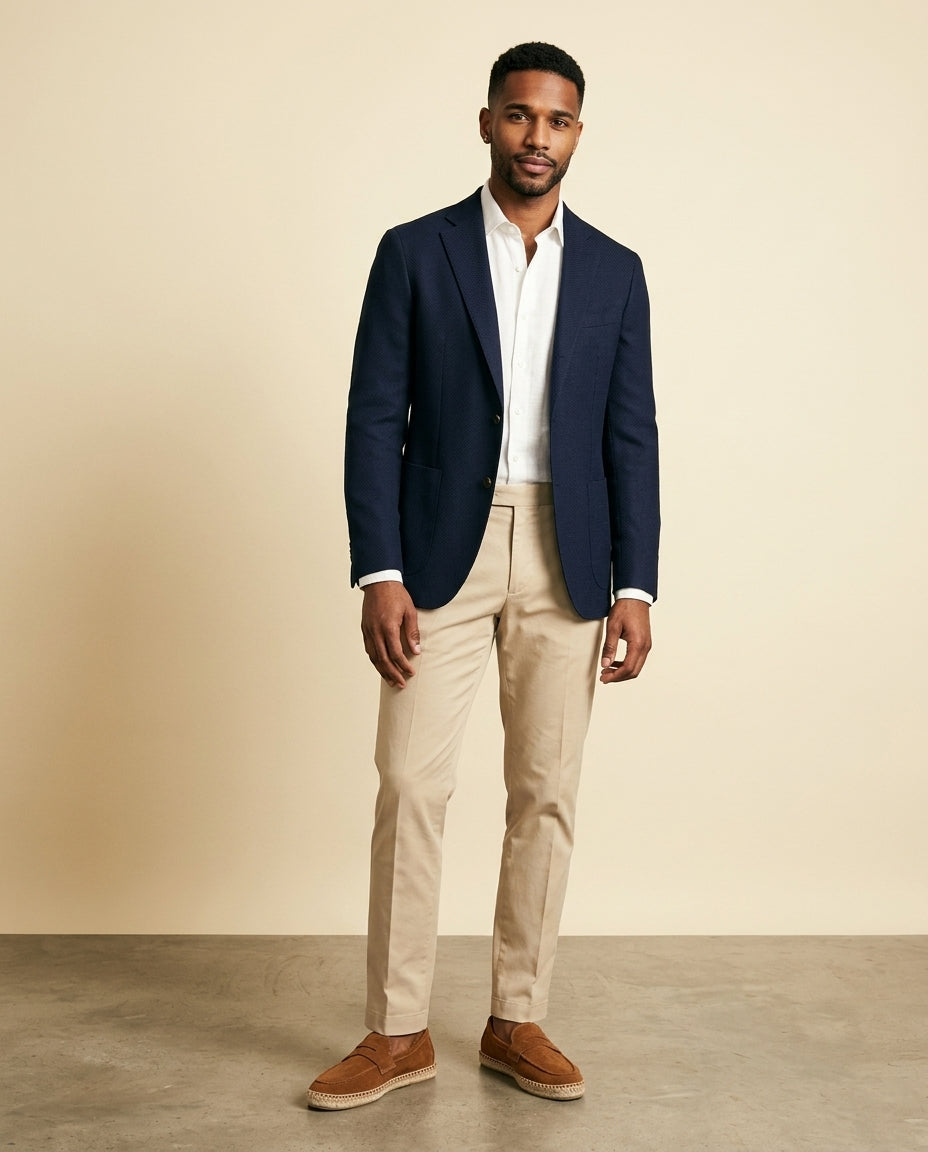 Suede Espadrille Loafer Tan