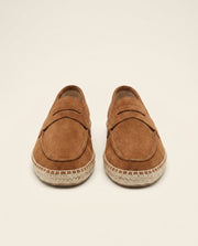 Suede Espadrille Loafer Tan