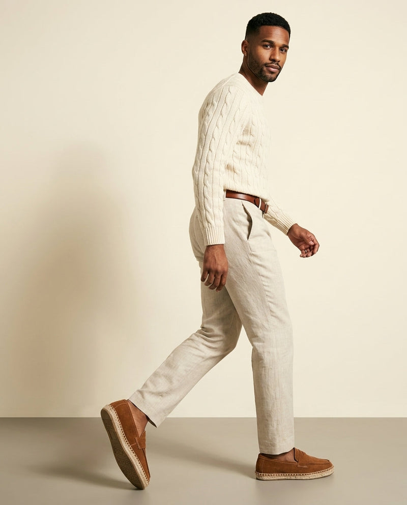 Suede Espadrille Loafer Tan