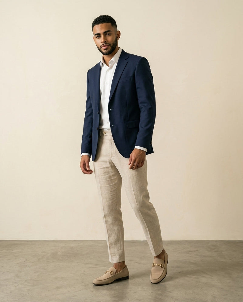 Suede Horsebit Loafer Beige