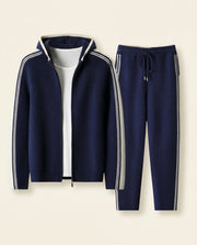 Cashmere-Blend Tracksuit Set Navy