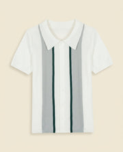 Argyle Stripe Polo White Multi
