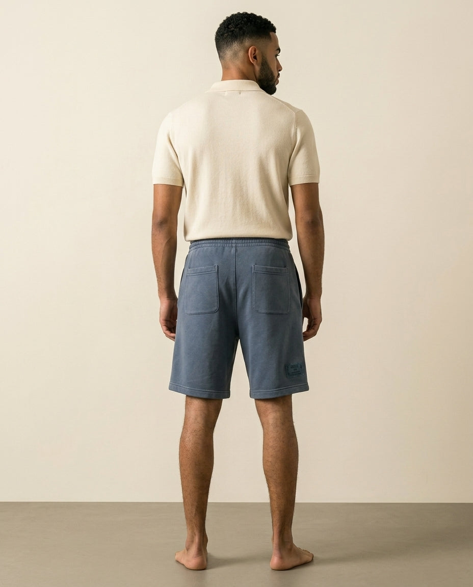 LC Paris Fleece Shorts Steel Blue