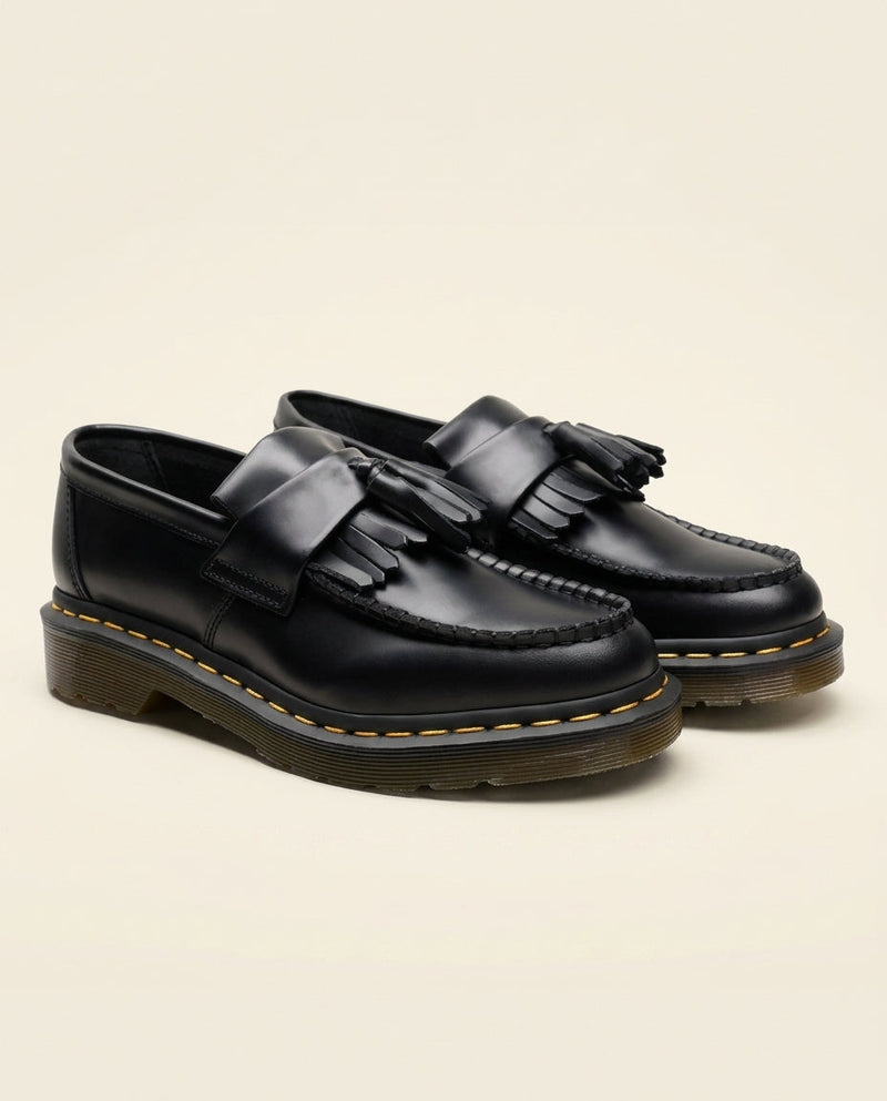 Leather Tassel Loafer Black