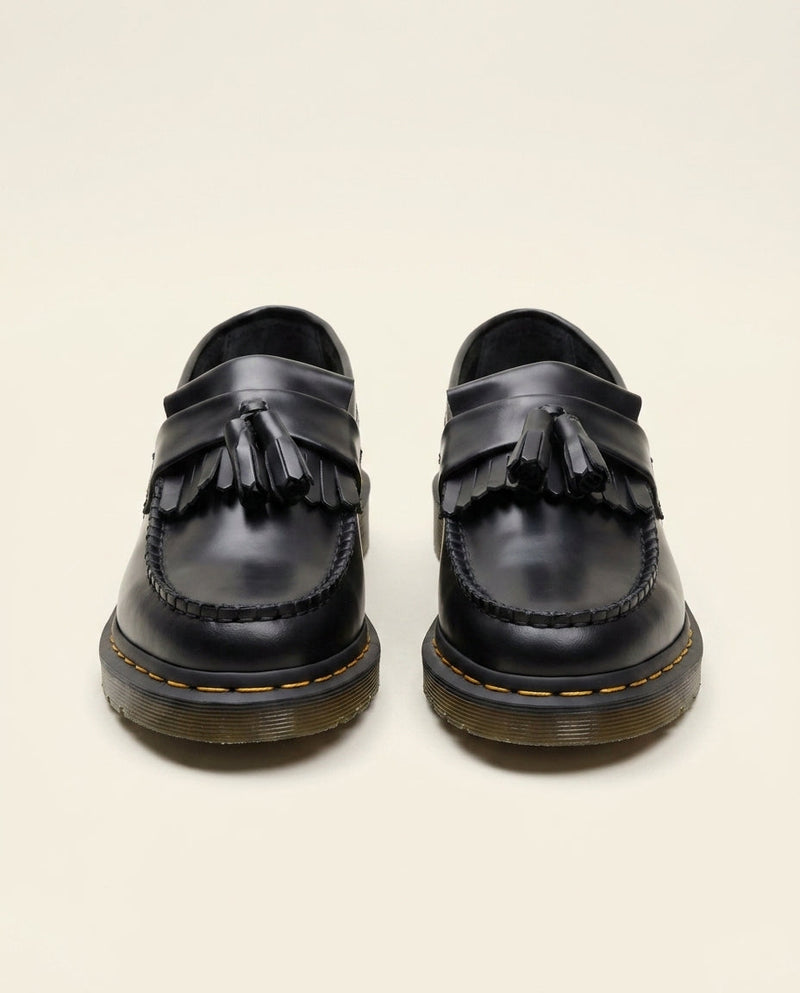 Leather Tassel Loafer Black
