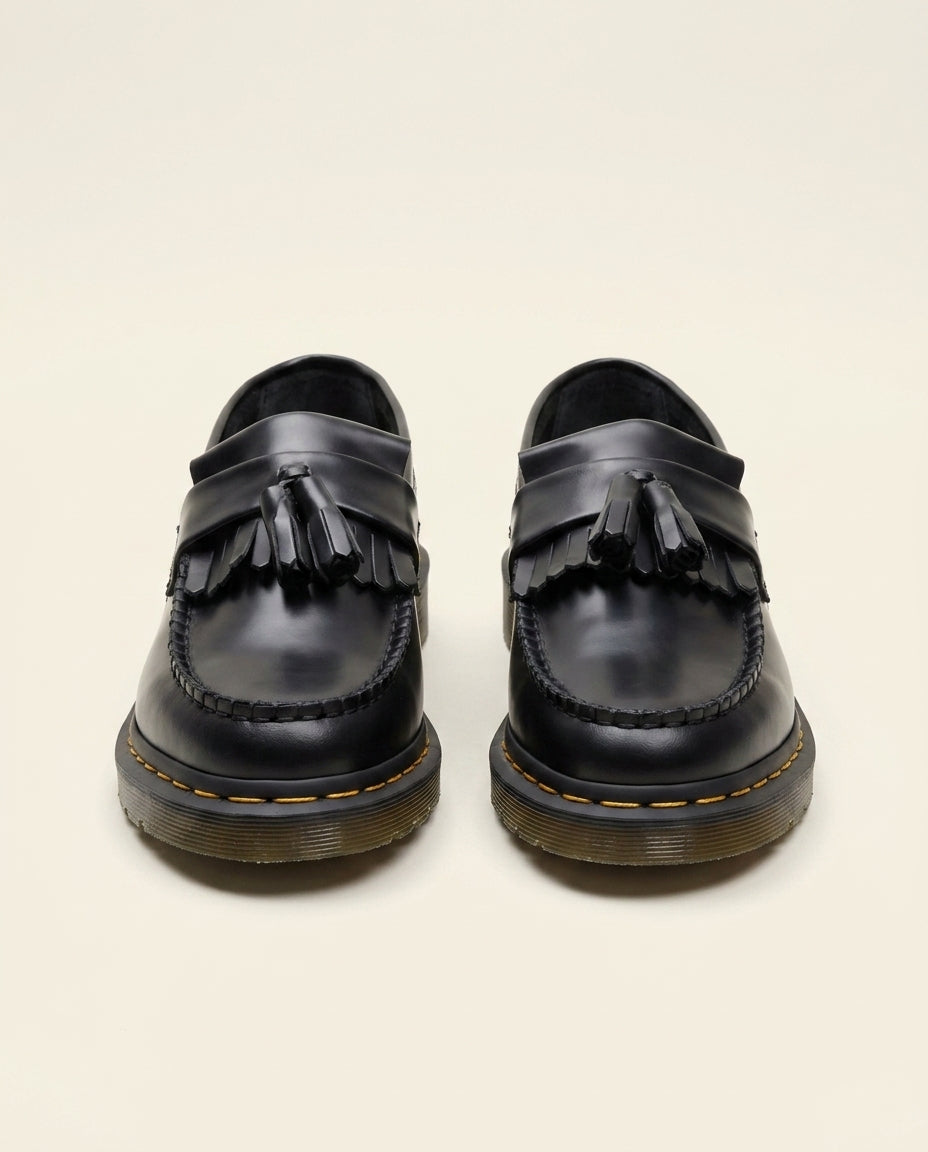 Leather Tassel Loafer Black