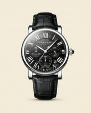 LJ Prestige Roman Dial Leather Watch