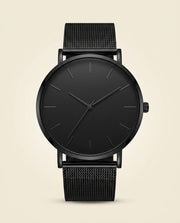 Minimalist Mesh Steel Watch Black