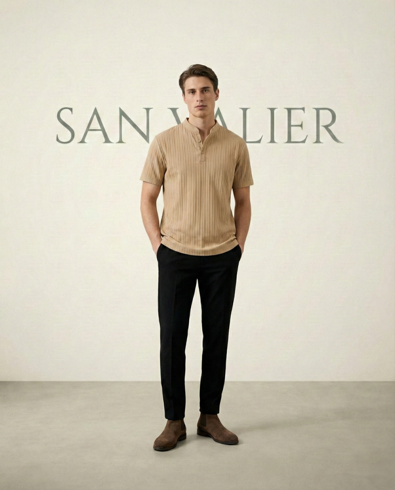 Mandarin Collar Shirt Soft Structure