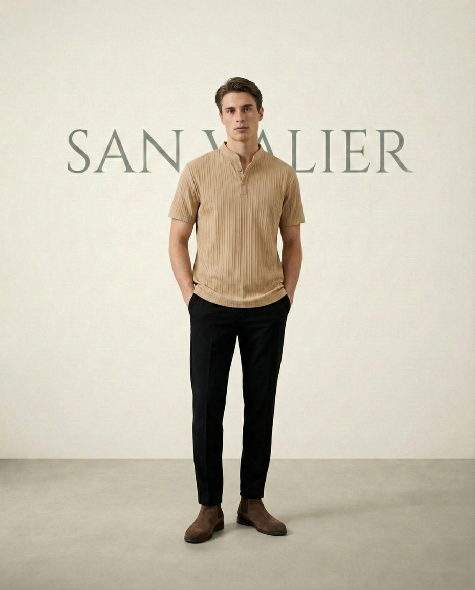 Mandarin Collar Shirt Soft Structure