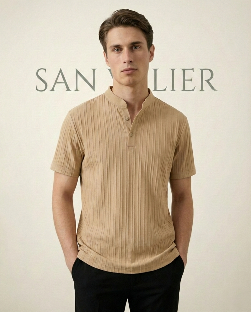 Mandarin Collar Shirt Soft Structure