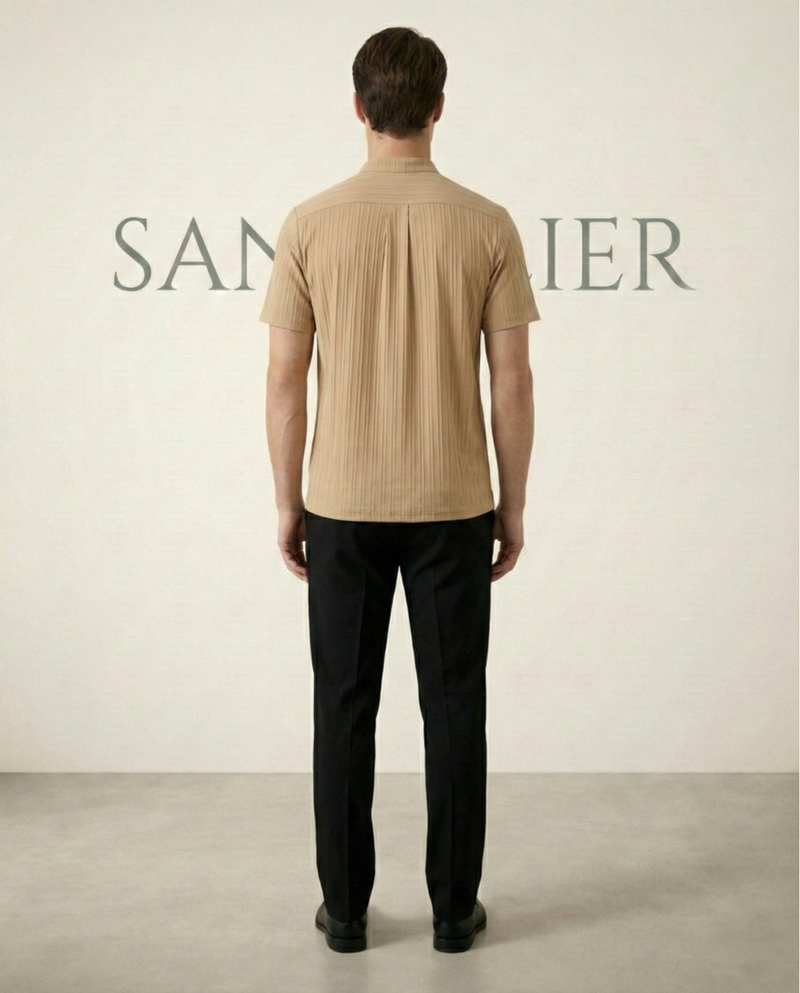 Mandarin Collar Shirt Soft Structure