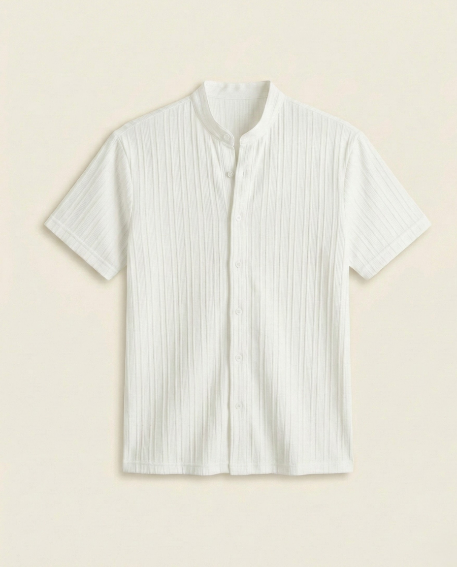 Mandarin Collar Shirt Soft Structure