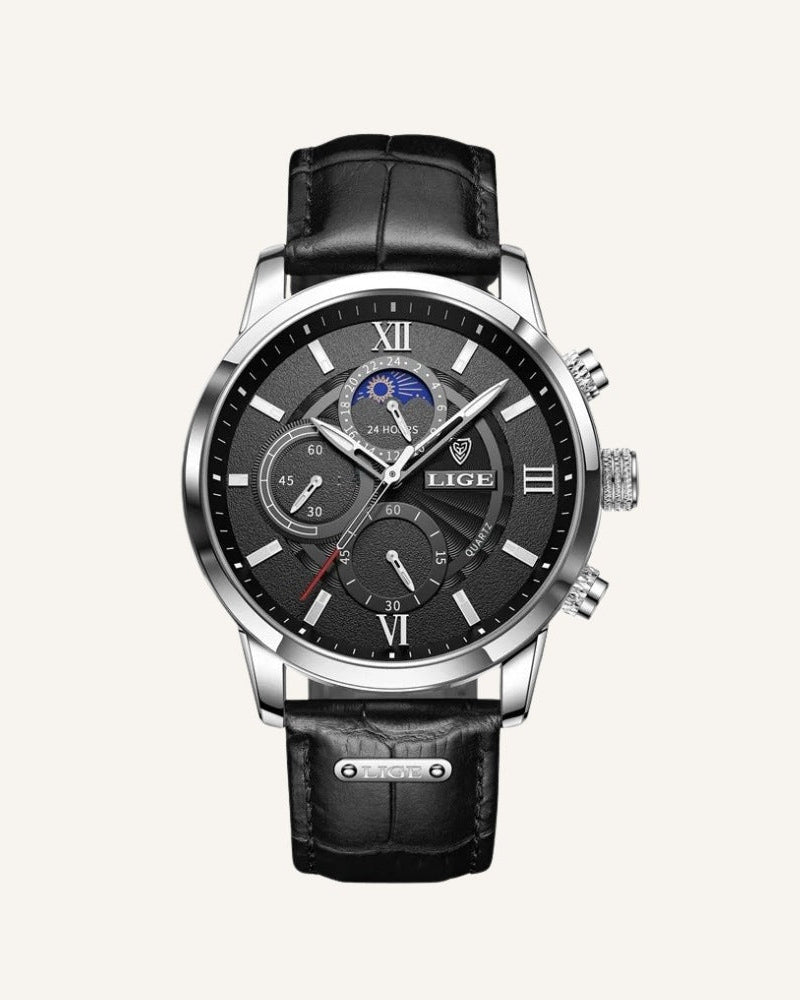 Leather Watch Prestige Moonphase