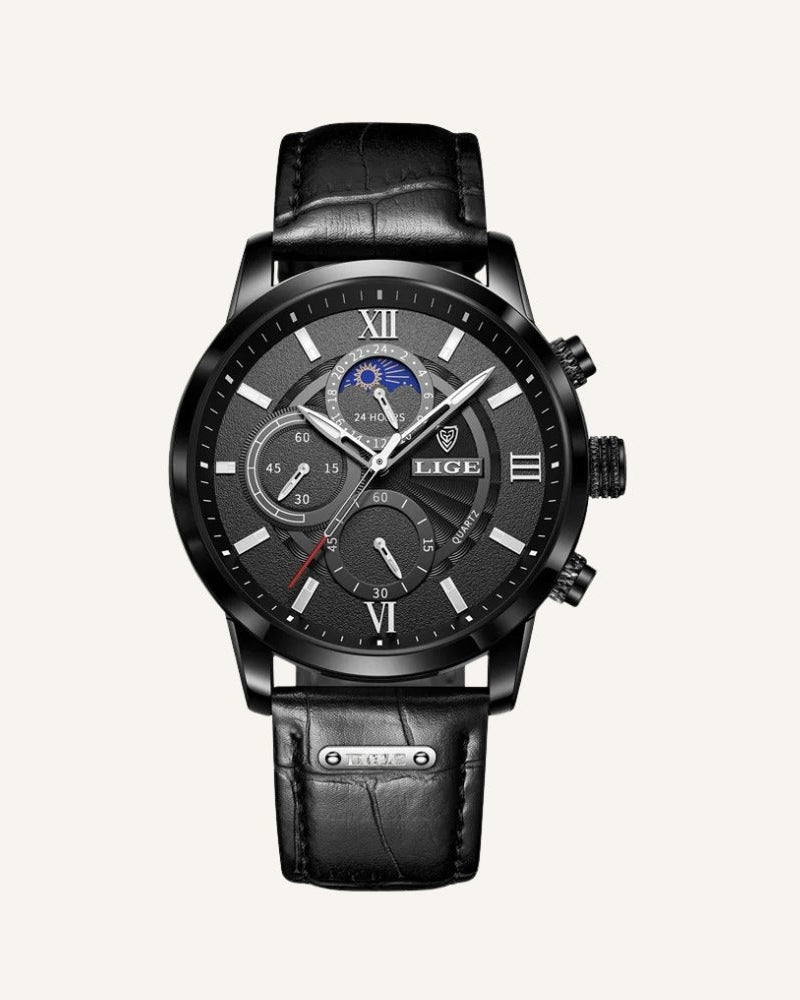 Leather Watch Prestige Moonphase