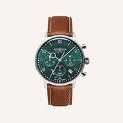 Zeppelin 100 Jahre Green Chronograph Watch