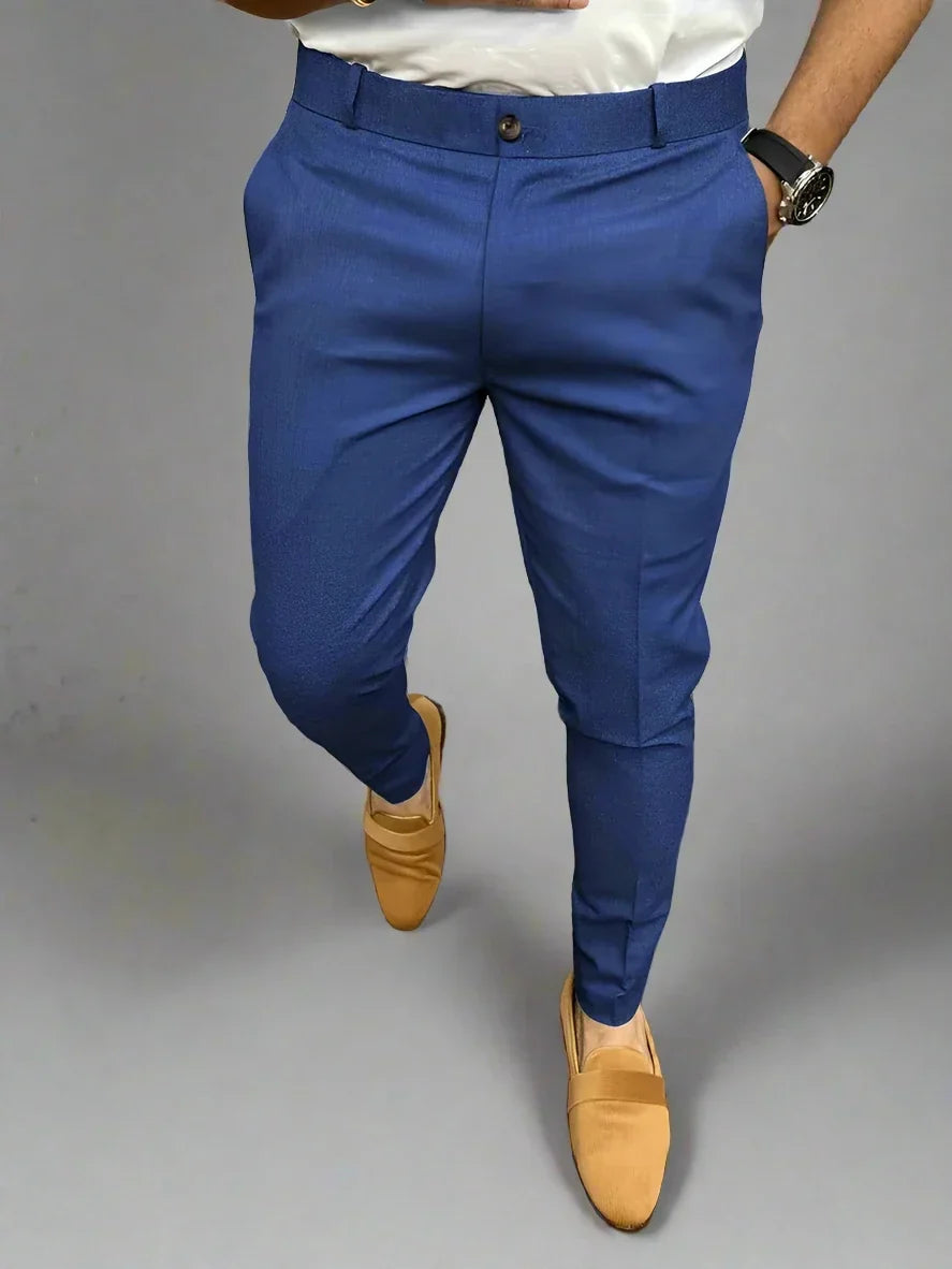 Legato Men's Tailored Pants – Stretch Smart Casual Trousers