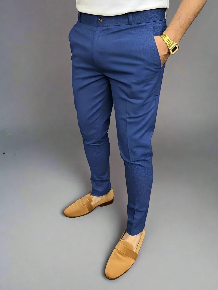 Legato Men's Tailored Pants – Stretch Smart Casual Trousers