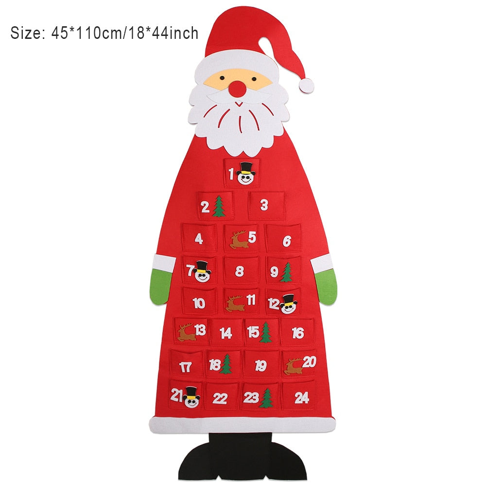 Montessori Felt Christmas Tree with 32 Pieces