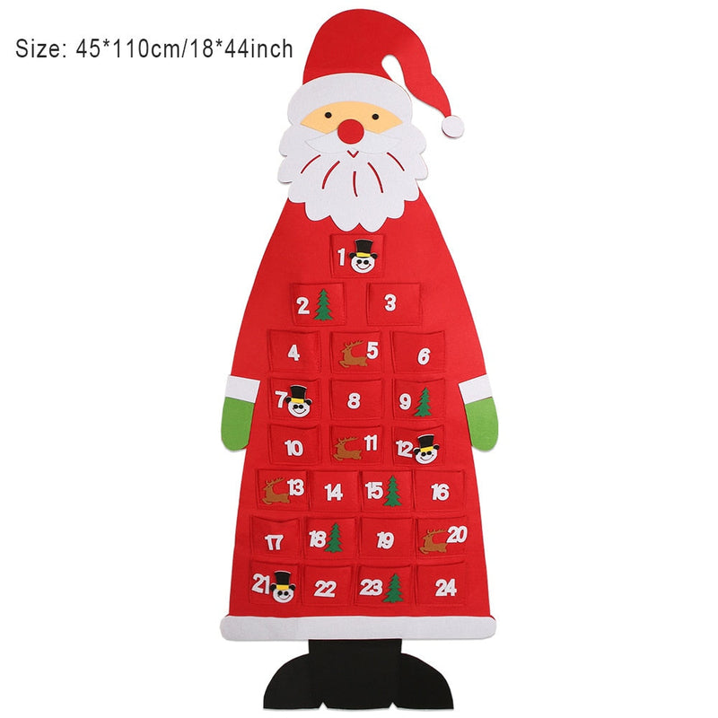 Montessori Felt Christmas Tree with 32 Pieces