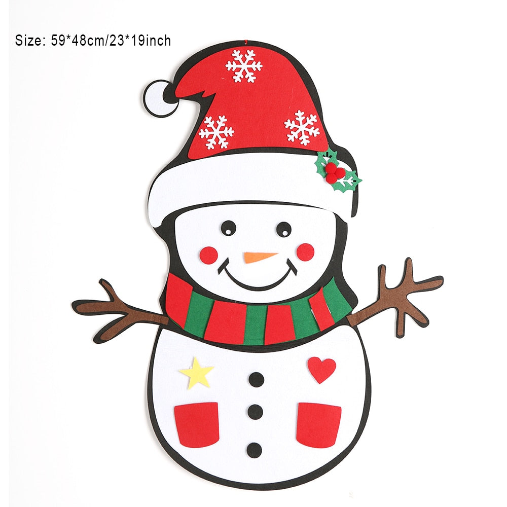 Montessori Felt Christmas Tree with 32 Pieces