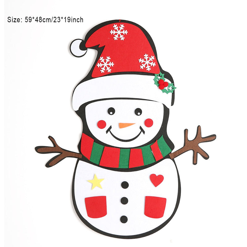 Montessori Felt Christmas Tree with 32 Pieces