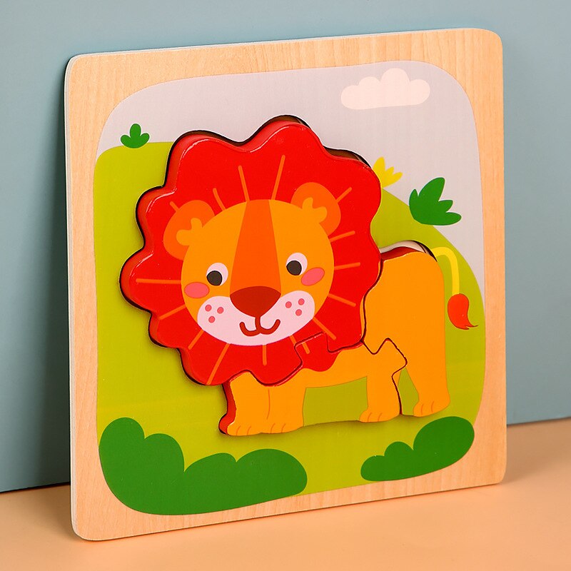 Montessori Wooden Puzzles for Toddlers Baby 1 2 3+ Years Old