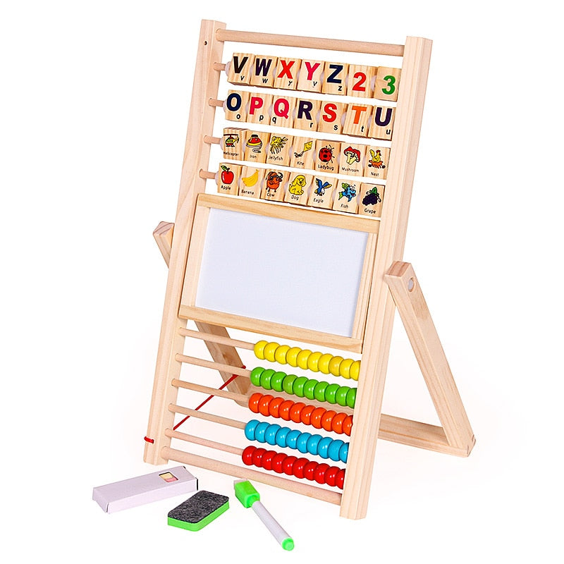 Montessori Multifunction Wooden Abacus Learning Stand