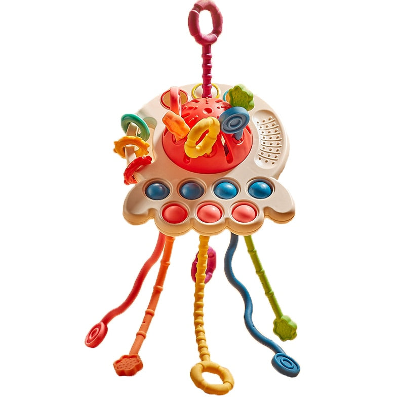 UFO Silicone Montessori Pulling Toy