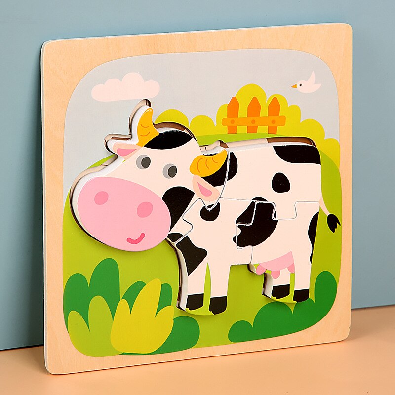 Montessori Wooden Puzzles for Toddlers Baby 1 2 3+ Years Old