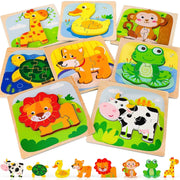Montessori Wooden Puzzles for Toddlers Baby 1 2 3+ Years Old