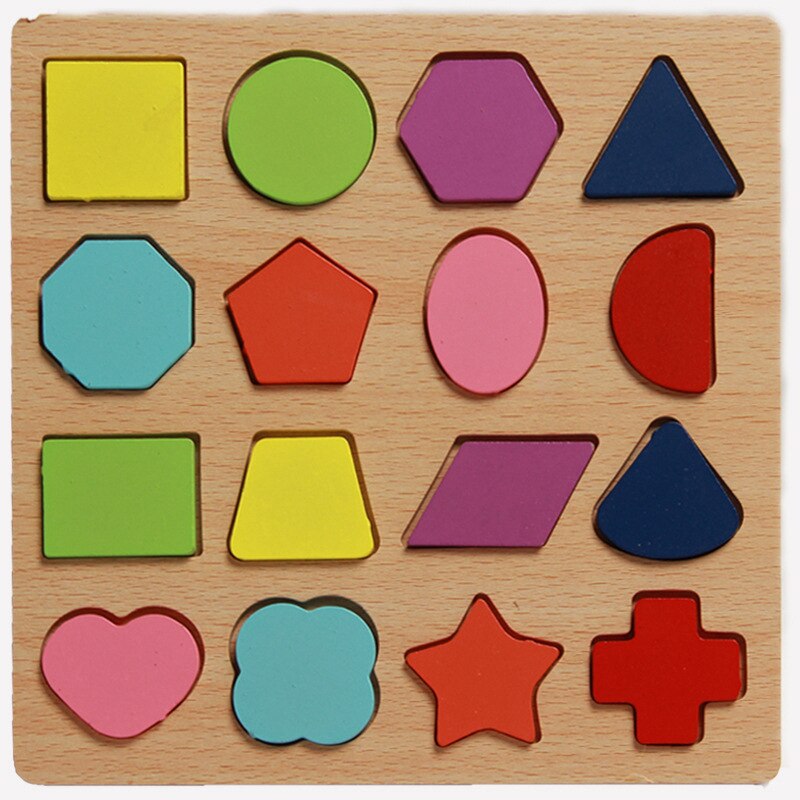 Montessori Children's 3D Wooden Puzzle with Alphabet and Number Shapes
