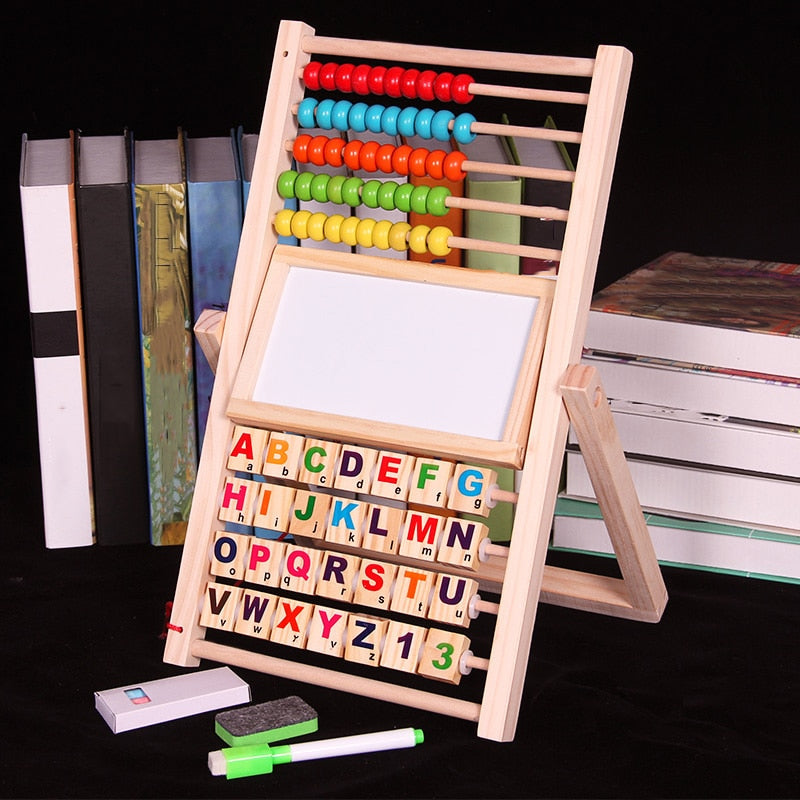 Montessori Multifunction Wooden Abacus Learning Stand