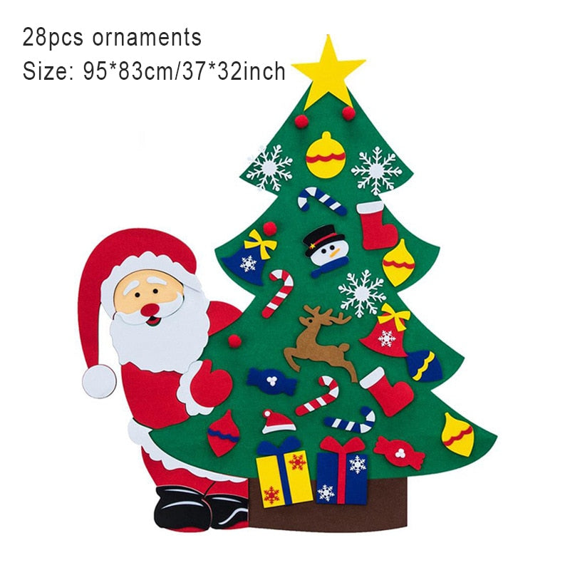 Montessori Felt Christmas Tree with 32 Pieces