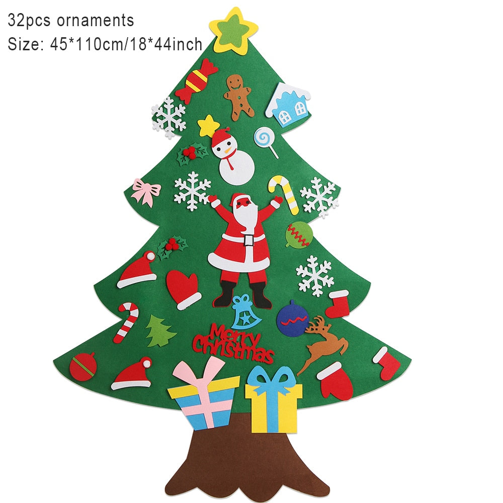 Montessori Felt Christmas Tree with 32 Pieces