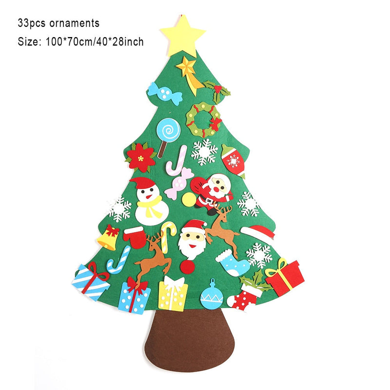 Montessori Felt Christmas Tree with 32 Pieces