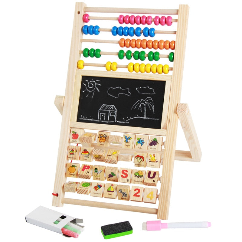 Montessori Multifunction Wooden Abacus Learning Stand