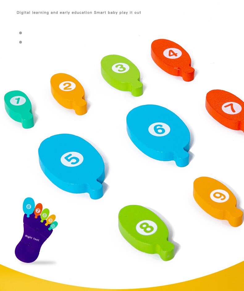 Montessori 3D Wooden Palms and Soles Puzzle