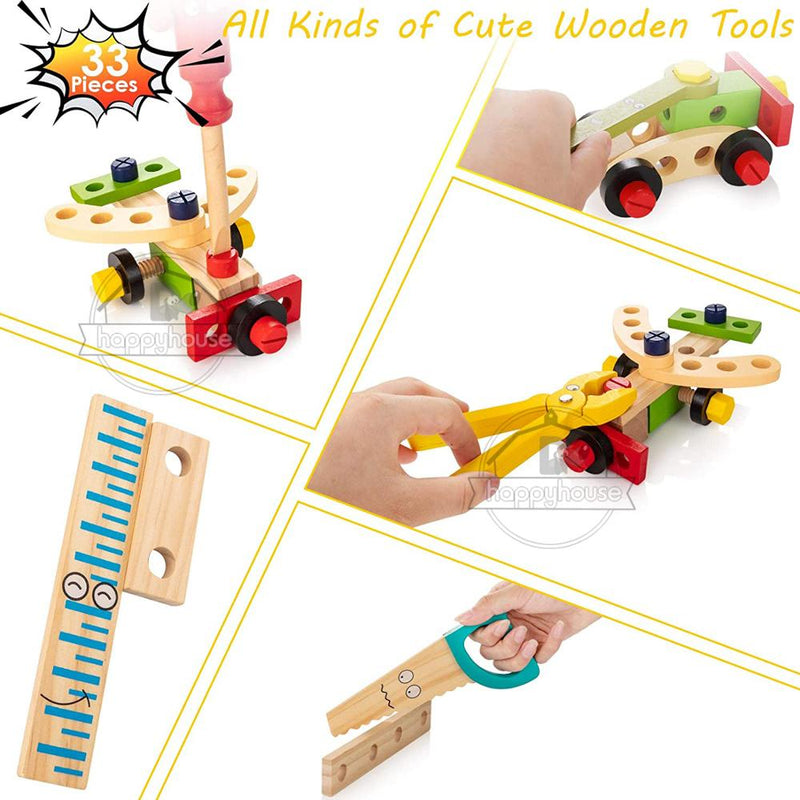 Montessori Wooden Toolbox Pretend Play Set